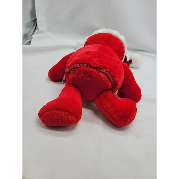 Vintage Smile Happy Face Giggle Plush Red With  Santa Hat 12" NOT WORKING - Picture 12 of 16